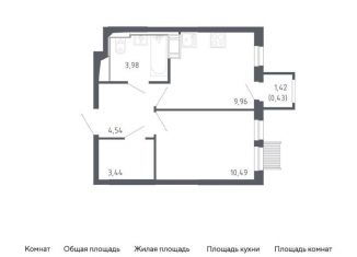 1-комнатная квартира на продажу, 32.4 м2, Москва, жилой комплекс Молжаниново, к1, метро Пятницкое шоссе