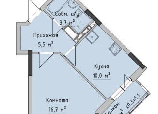 Продается однокомнатная квартира, 37 м2, Ижевск, ЖК Холмогоровский