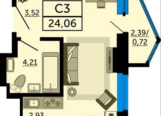 Продаю квартиру студию, 24.1 м2, Ростовская область