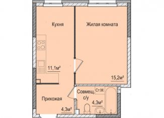 Продается 1-ком. квартира, 34.4 м2, Ижевск, жилой район Строитель