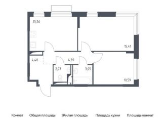 Продам 2-комнатную квартиру, 53.7 м2, поселение Кокошкино, жилой комплекс Новое Внуково, к17