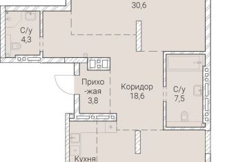 Продается 1-ком. квартира, 116 м2, Новосибирск, Овражная улица, 2А, метро Заельцовская
