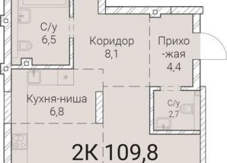 Продам 2-комнатную квартиру, 109.8 м2, Новосибирск, Овражная улица, 2А, метро Гагаринская