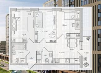 Продаю 3-ком. квартиру, 56.8 м2, Санкт-Петербург, проспект Просвещения, муниципальный округ Шувалово-Озерки