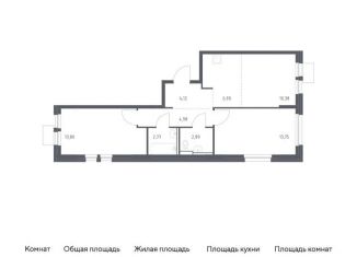 Продается двухкомнатная квартира, 59.6 м2, Московская область