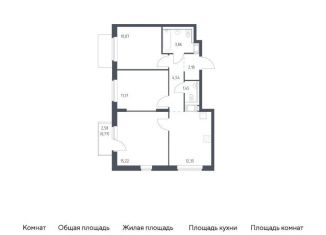 Трехкомнатная квартира на продажу, 62.4 м2, Ленинградская область