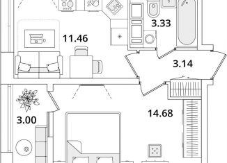 Продажа 1-комнатной квартиры, 34.1 м2, Санкт-Петербург, муниципальный округ Финляндский