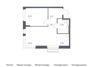 Продается 1-ком. квартира, 39.1 м2, село Лайково
