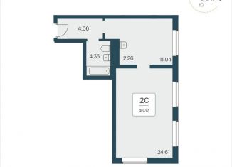 Продажа 2-комнатной квартиры, 46.3 м2, Новосибирск, Красный проспект, 180