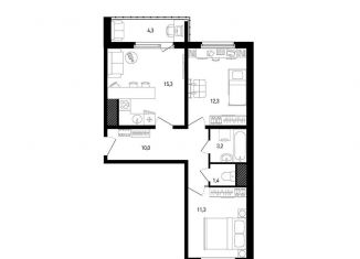 Продажа 2-ком. квартиры, 55.6 м2, Ростов-на-Дону, ЖК Пятый Элемент