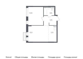 1-ком. квартира на продажу, 43.8 м2, Московская область