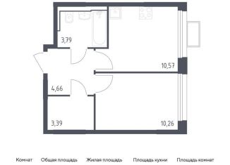 1-ком. квартира на продажу, 32.7 м2, городской округ Красногорск, жилой комплекс Квартал Строгино, к2