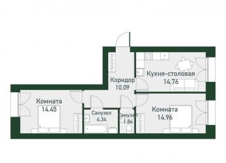Продается двухкомнатная квартира, 61 м2, Екатеринбург, метро Чкаловская