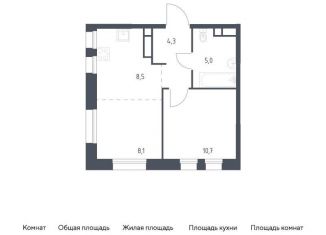 Продается 1-ком. квартира, 36.6 м2, Москва, метро Кленовый бульвар, жилой комплекс Квартал на воде, 2