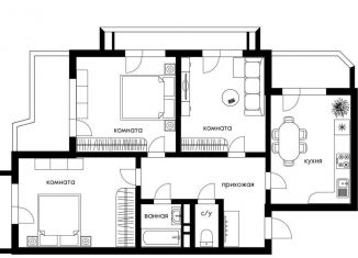 Продается трехкомнатная квартира, 90 м2, Краснодар, улица Архитектора Петина, 18/3, ЖК Екатеринодар