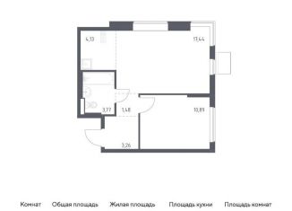 1-комнатная квартира на продажу, 41 м2, Ленинский городской округ, жилой комплекс Горки Парк, 6.2