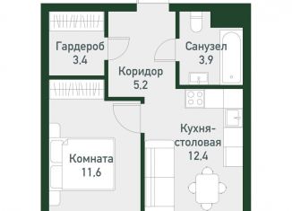 1-ком. квартира на продажу, 36.5 м2, Челябинская область, Спортивная улица