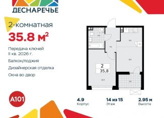 2-ком. квартира на продажу, 35.8 м2, Москва