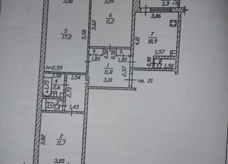 Продается 3-ком. квартира, 69 м2, поселок городского типа Кугеси, Советская улица, 84