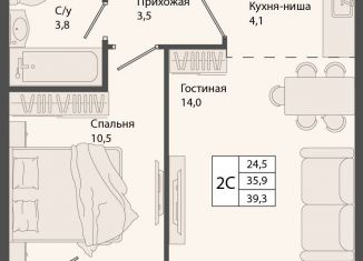 Продается 2-комнатная квартира, 39.3 м2, Новосибирская область