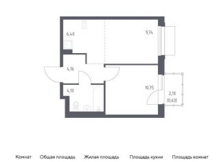 Продам однокомнатную квартиру, 35.8 м2, поселение Кокошкино, жилой комплекс Новое Внуково, к31
