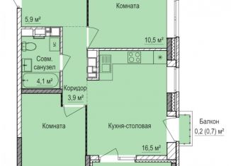 Продам двухкомнатную квартиру, 51.8 м2, Ижевск