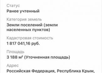 Продам земельный участок, 32 сот., село Каменоломня, улица Петриченко, 2А