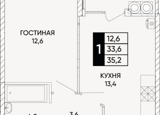 Продам 1-комнатную квартиру, 35.2 м2, Ростов-на-Дону