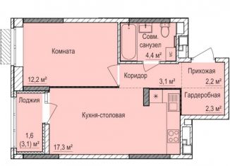 Продаю 1-ком. квартиру, 41.5 м2, Ижевск, ЖК Покровский