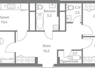 Продается 3-комнатная квартира, 100.5 м2, Москва, ЖК Стеллар Сити