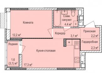 Продаю 1-комнатную квартиру, 41.5 м2, Ижевск, ЖК Покровский
