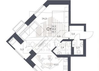 Продается двухкомнатная квартира, 50 м2, Новосибирск, ЖК Дежнёв, улица Декоративный Питомник, 18