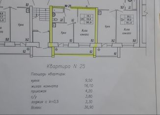Продается однокомнатная квартира, 36.9 м2, Канаш