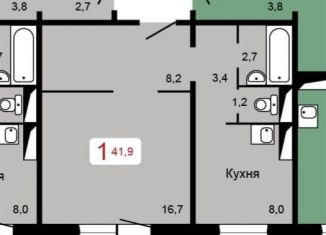 Продаю однокомнатную квартиру, 41.9 м2, Красноярск, ЖК Мичурино, Апрельская улица, 5М