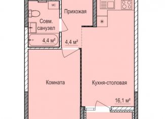 Продается 1-комнатная квартира, 37.5 м2, Ижевск, ЖК Покровский