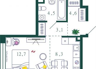 Продам 3-комнатную квартиру, 114.9 м2, Москва, 1-я очередь, к4, ЖК Шагал