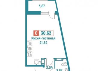 Квартира на продажу студия, 30.6 м2, Мурино, ЖК Графика
