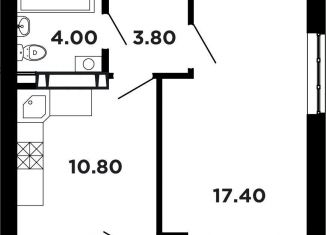 Продажа однокомнатной квартиры, 37.2 м2, Краснодар, Прикубанский округ, улица им. Мурата Ахеджака, 12к8