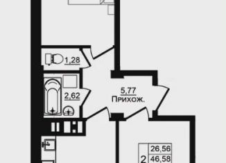 Продается 1-комнатная квартира, 48.1 м2, посёлок городского типа Яблоновский, Луговая улица, 7А