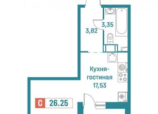 Продажа квартиры студии, 26.3 м2, Мурино, ЖК Графика