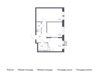 Продам 2-комнатную квартиру, 56.9 м2, Московская область