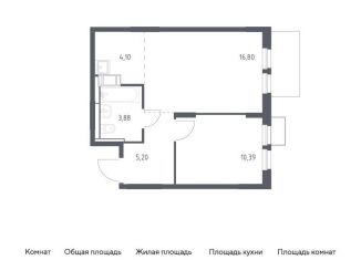 Продается двухкомнатная квартира, 40.4 м2, Московская область