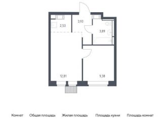 Продам 1-комнатную квартиру, 32.5 м2, Московская область
