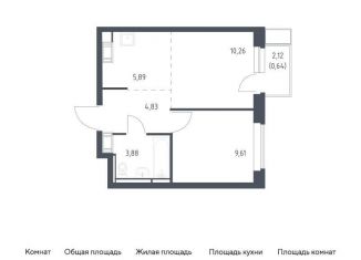 Продажа 1-комнатной квартиры, 35.1 м2, деревня Путилково