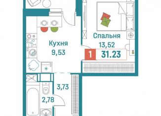 Продам 1-комнатную квартиру, 31.2 м2, Ленинградская область