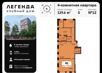Продам 4-комнатную квартиру, 119.6 м2, Владимирская область, улица Чернышевского, 10