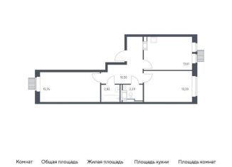 Продаю двухкомнатную квартиру, 58.2 м2, Московская область