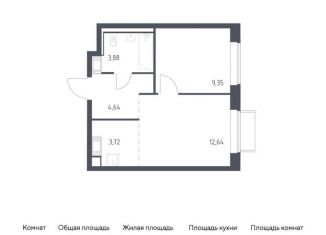 Продаю однокомнатную квартиру, 34.2 м2, Московская область, жилой комплекс Томилино Парк, к6.1