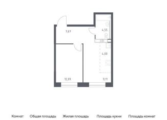 Однокомнатная квартира на продажу, 37.4 м2, Москва, жилой комплекс Эко Бунино, 14.1