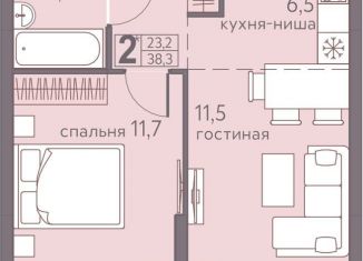 Продажа 2-комнатной квартиры, 38.3 м2, Пермь, Мотовилихинский район